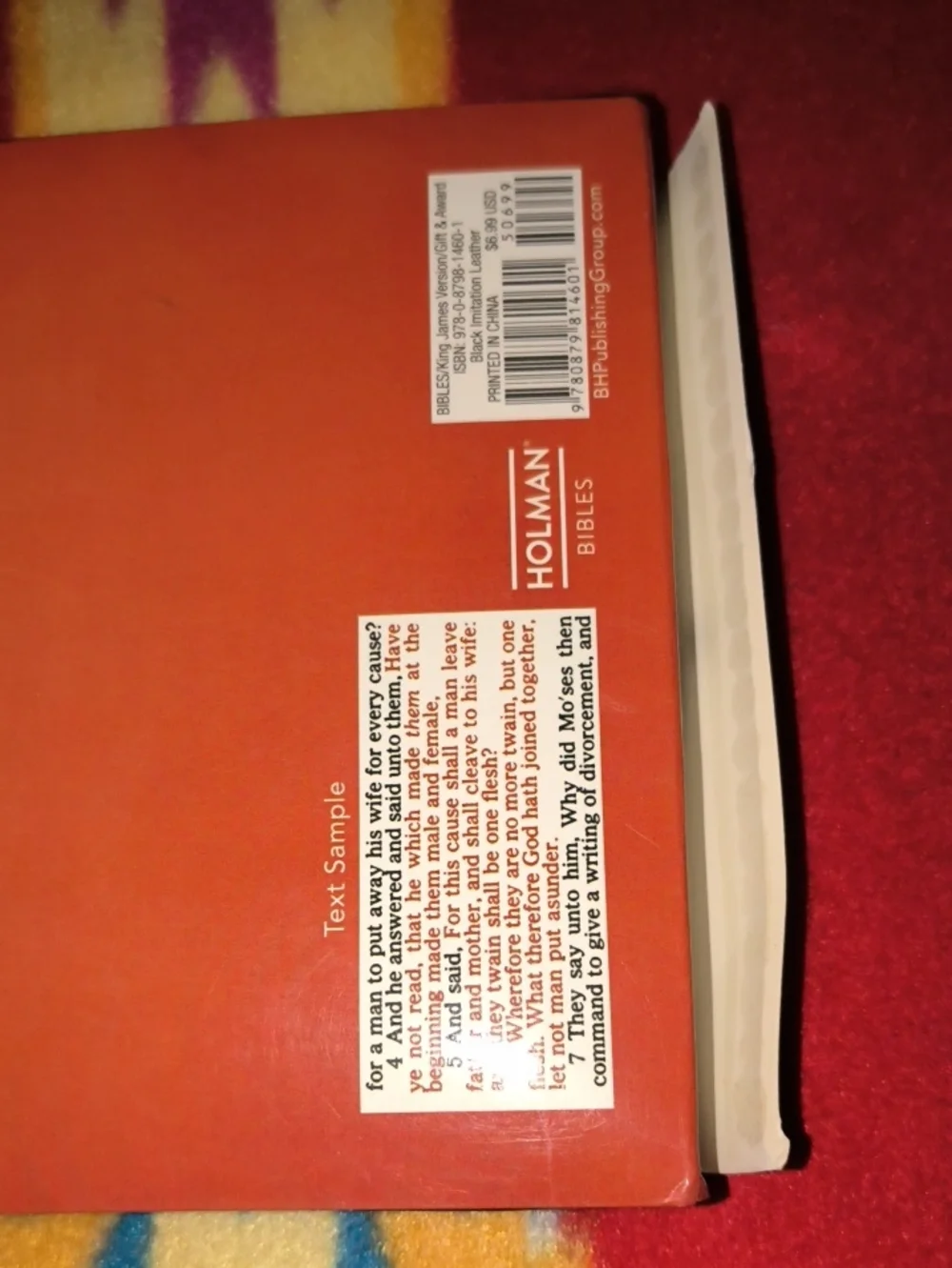 KJV Gift and Award Black Leather Bible New